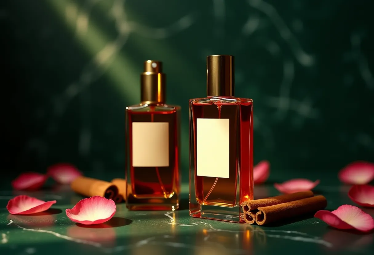 Frascos de perfume da VK Inspirações